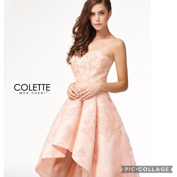 Mon Cheri corset back high low gown - Picture 6 of 15